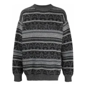 Fair Isle Crewneck Sweater “Grey” 675280T16121240 Fair Isle Crewneck Sweater “Grey” 675280T16121240