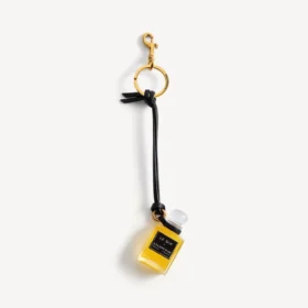 Fragrance miniature bottle charm in black