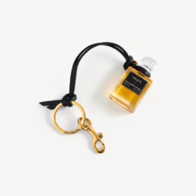 Fragrance miniature bottle charm in black
