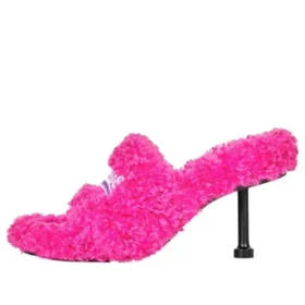 Furry 80mm Sandal Heels “Pink” 656632W2DO15096 Furry 80mm Sandal Heels “Pink” 656632W2DO15096