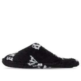 Furry Slides “Allover Logo – Black” 699675W2B411090
