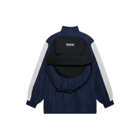 FW21 Logo Splicing Loose Jacket Unisex Navy Blue 663065TKO484063