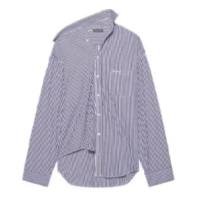FW21 Stripe Long Sleeved Shirt Dark-Blue 663034TIM368502