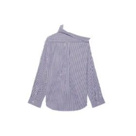 FW21 Stripe Long Sleeved Shirt Dark-Blue 663034TIM368502