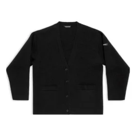 FW23 Cardigan “Black Double Faced Wool Knit” 771671T16751000