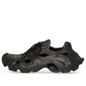 HD Lace Up Cut Out Sneakers “Black” 702416W3CES1000