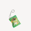 Keychain chips charm in green Keychain chips charm in green