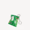 Keychain chips charm in green Keychain chips charm in green