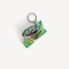 Keychain chips charm in green Keychain chips charm in green