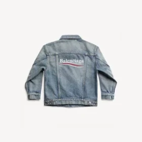 Kids – political campaign oversized jacket in light blue Kids – political campaign oversized jacket in light blue
