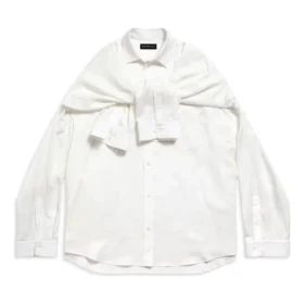Knotted Sleeves Shirt Oversized “White” 768553TPO359000