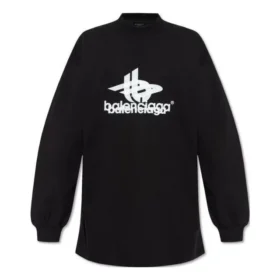 Layered Sports Long Sleeve T-shirt Oversized “Black White” 739027TPVF21070 Layered Sports Long Sleeve T-shirt Oversized “Black White” 739027TPVF21070