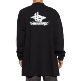 Layered Sports Long Sleeve T-shirt Oversized “Black White” 739027TPVF21070 Layered Sports Long Sleeve T-shirt Oversized “Black White” 739027TPVF21070