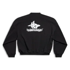Layered Sports Round Sweatshirt “Black White” 767860TPVF31070 Layered Sports Round Sweatshirt “Black White” 767860TPVF31070