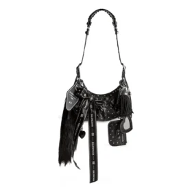Le Cagole Collector Xs Shoulder Bag With Rhinestones “Black” 6713092AASO1000 Le Cagole Collector Xs Shoulder Bag With Rhinestones “Black” 6713092AASO1000