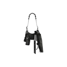 Le Cagole Collector Xs Shoulder Bag With Rhinestones “Black” 6713092AASO1000 Le Cagole Collector Xs Shoulder Bag With Rhinestones “Black” 6713092AASO1000