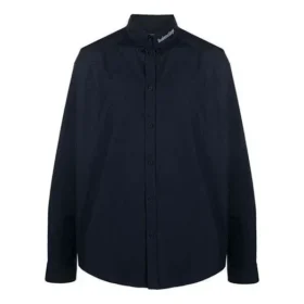 Logo Collar Long Sleeve Button Down Shirt “Navy” 671586TYB184100