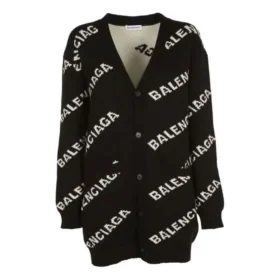 Logo Oversized Cardigan “Black” 555275T14711070