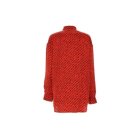 Logo Printing Long-Sleeved Shirt Red 623037TJLI16167