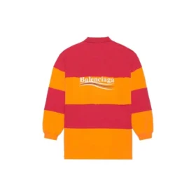 Long Sleeve Cut Up Polo “Raspberry Fluo Orange” 657073TKVA56667