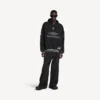 Men’s 3b football polo hoodie in black/anthracite