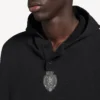 Men’s 3b football polo hoodie in black/anthracite