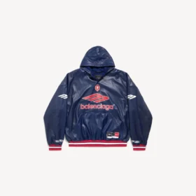 Men’s 3b football polo hoodie in dark navy