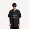 Men’s 3b football v-neck t-shirt oversized in black/anthracite Men’s 3b football v-neck t-shirt oversized in black/anthracite