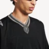 Men’s 3b football v-neck t-shirt oversized in black/anthracite Men’s 3b football v-neck t-shirt oversized in black/anthracite
