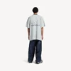Men’s 3b football v-neck t-shirt oversized in grey/white Men’s 3b football v-neck t-shirt oversized in grey/white