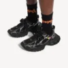 Men’s 3xl sneaker with charms in black/silver