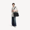 Men’s army messenger bag in black