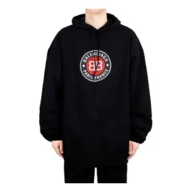 Men”s Balenciaga Black Slogan Printing Black 641679TJV771000