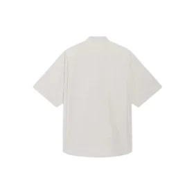 Men”s Balenciaga Cotton Loose Short Sleeve Shirt Gray 664627TKM102967