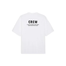 Men”s Balenciaga Crew Alphabet Printing Short Sleeve White 620969TIV749040