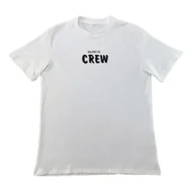 Men”s Balenciaga Crew Printing Short Sleeve White 620941TIV749040