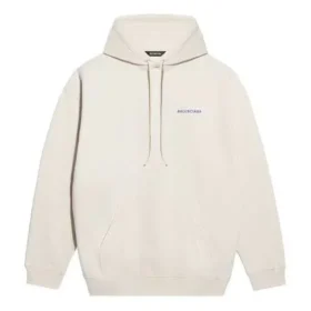 Men”s Balenciaga Fleece Long Sleeves Creamy White 600583TJVA89055
