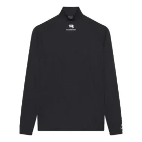 Men”s Balenciaga FW21 Alphabet Long Sleeves Sports Black 661749444B81077