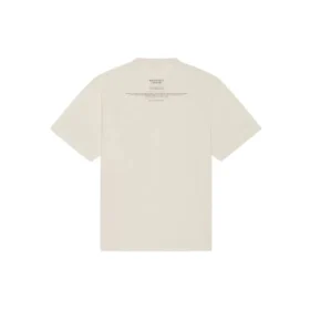 Men”s Balenciaga FW21 Alphabet Printing Short Sleeve Beige 651795TJV909054
