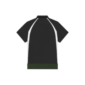 Men”s Balenciaga FW21 Casual Double Layer Sports Short Sleeve Polo Shirt Black 661507TKVA51042