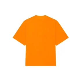Men”s Balenciaga FW21 HI MY NAME IS WIDE FIT Alphabet Printing Retro Knit Short Sleeve Orange 661715TKVH57513