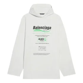 Men”s Balenciaga FW21 Logo Alphabet Printing Loose White 662424TKVF89085
