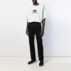 Men”s Balenciaga Logo Printing Round Neck Short Sleeve White 583214TFV652569