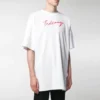 Men”s Balenciaga Logo Printing Short Sleeve White 583214TFV639783