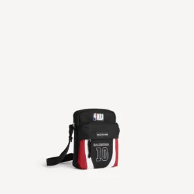 Men’s balenciaga | nba collaboration explorer crossbody pouch in black/white/vermillon red Men’s balenciaga | nba collaboration explorer crossbody pouch in black/white/vermillon red