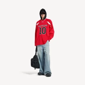Men’s balenciaga | nba collaboration oversized long sleeve t-shirt in red/multicolor Men’s balenciaga | nba collaboration oversized long sleeve t-shirt in red/multicolor