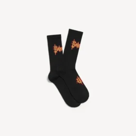 Men’s balenciaga sacra cœur socks in black/yellow