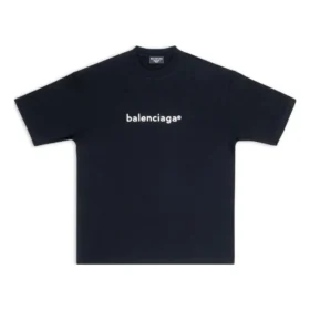 Men”s Balenciaga SS21 Logo Printing Short Sleeve Black 612966TIV541070 Men”s Balenciaga SS21 Logo Printing Short Sleeve Black 612966TIV541070
