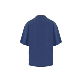 Men”s Balenciaga SS21 Running Pattern Printing Logo Loose Short Sleeve Blue 641614TJVK64866 Men”s Balenciaga SS21 Running Pattern Printing Logo Loose Short Sleeve Blue 641614TJVK64866