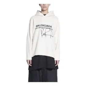 Men”s Balenciaga x RuPaul Crossover FW21 Alphabet Printing Pullover Creamy White 670946TLV569057 Men”s Balenciaga x RuPaul Crossover FW21 Alphabet Printing Pullover Creamy White 670946TLV569057